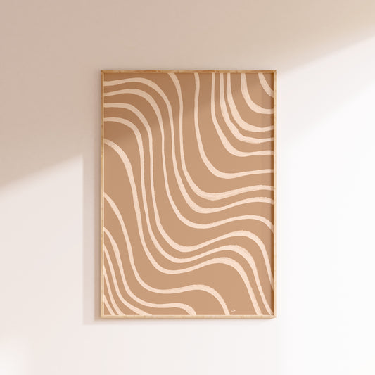 Rythmes du Silence | Plakat med bølgende striber | Flere farver