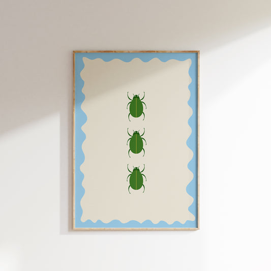 Grønne biller | Plakat med grønne biller