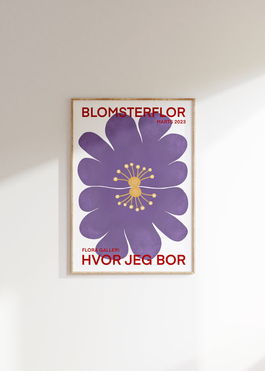 Blomsterflor, hvor jeg bor | Plakat
