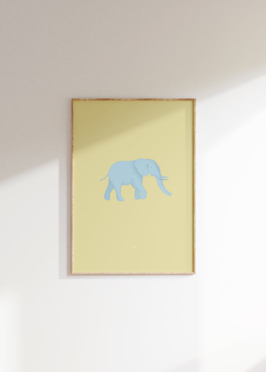 Blå elefant | Plakat