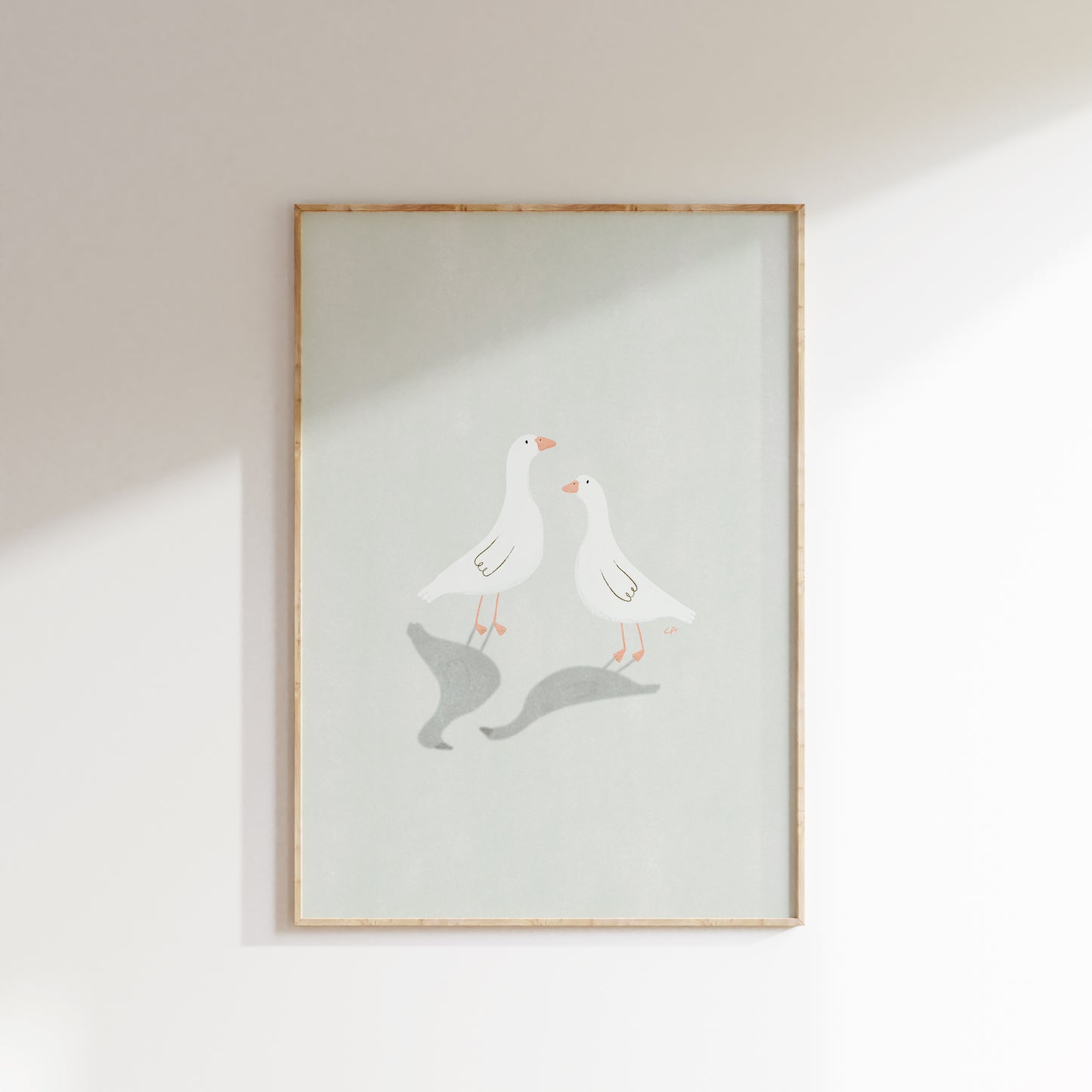 Fine gæs | Plakat med to små gæs