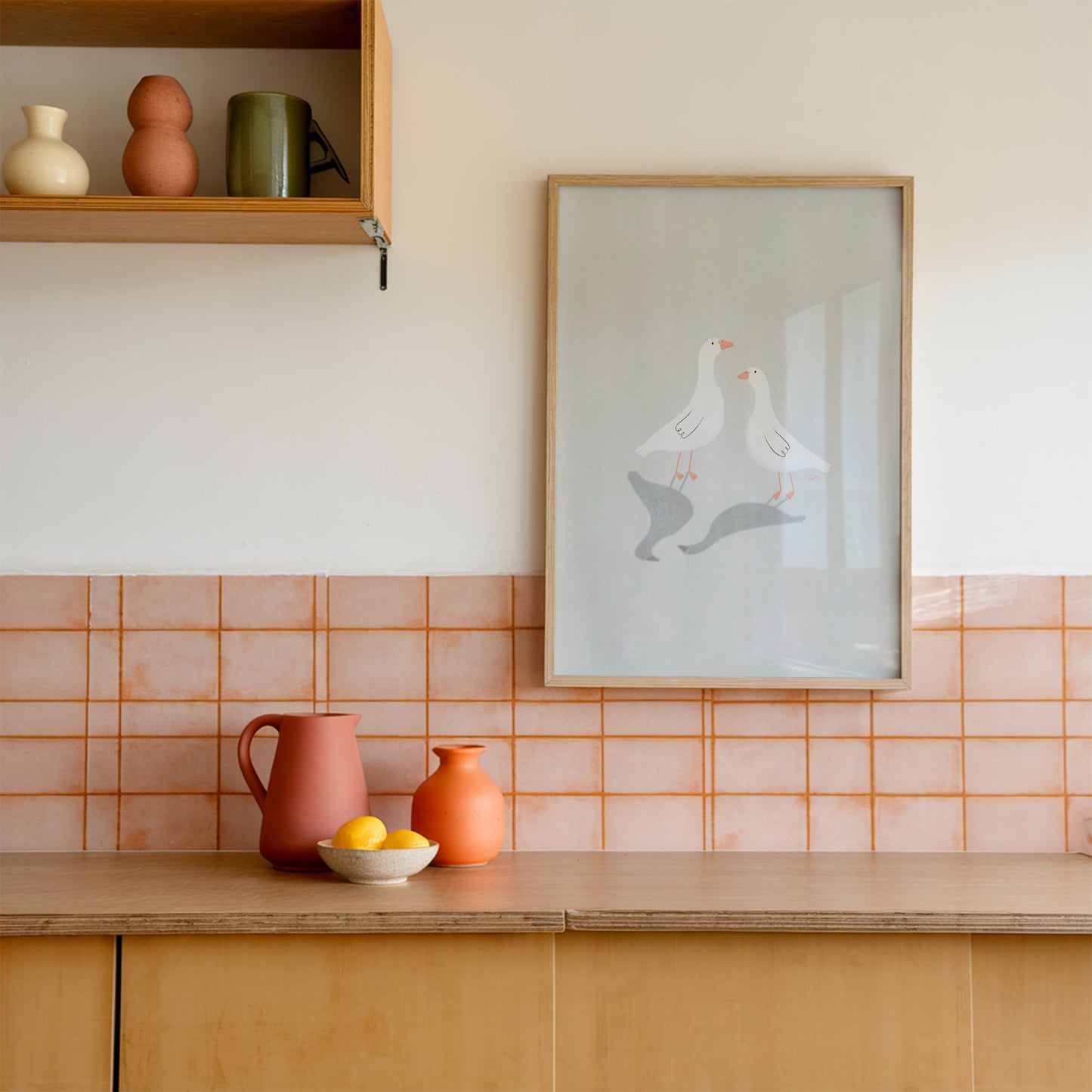 Fine gæs | Plakat med to små gæs