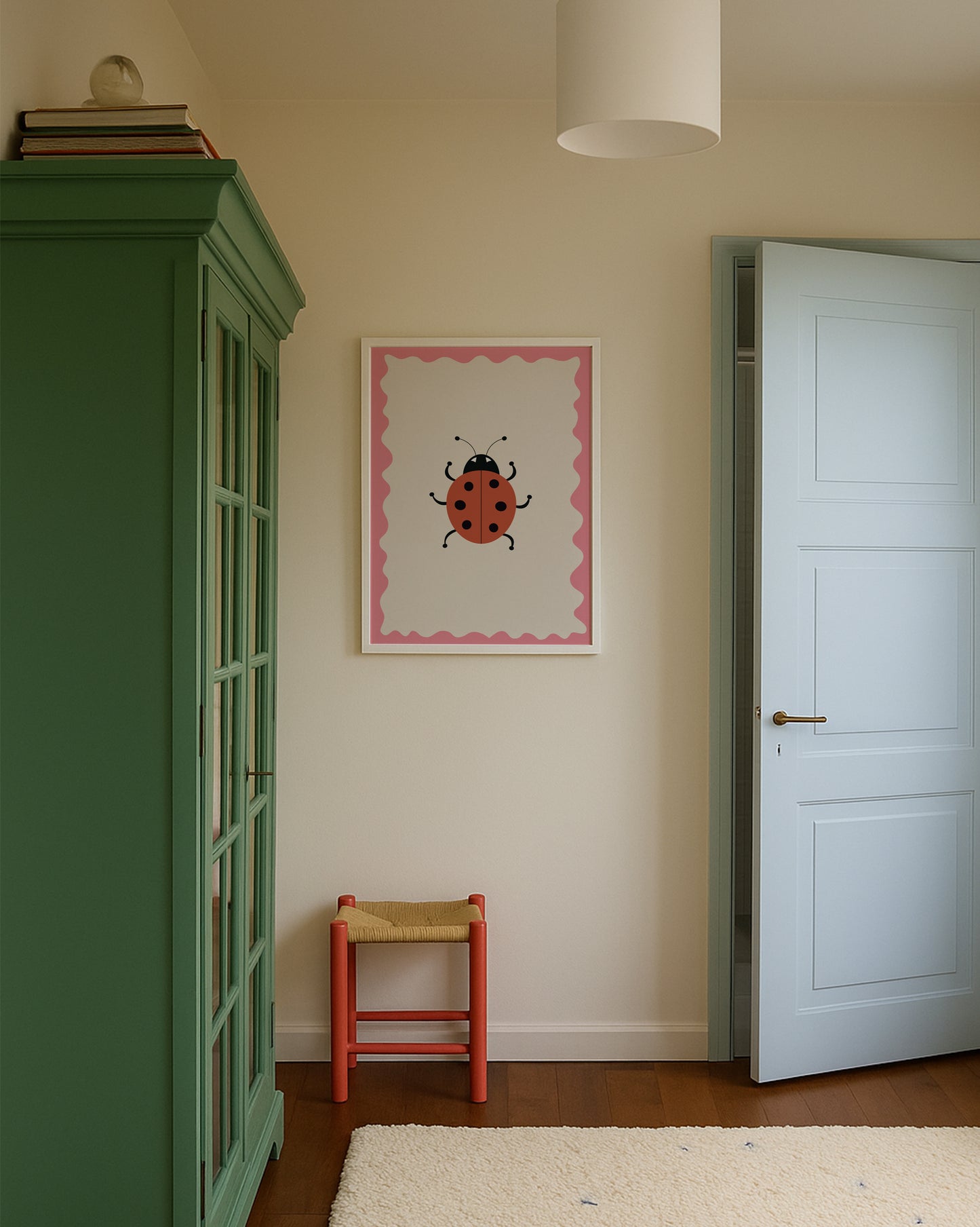 Marie marie marolle | Plakat med mariehøner