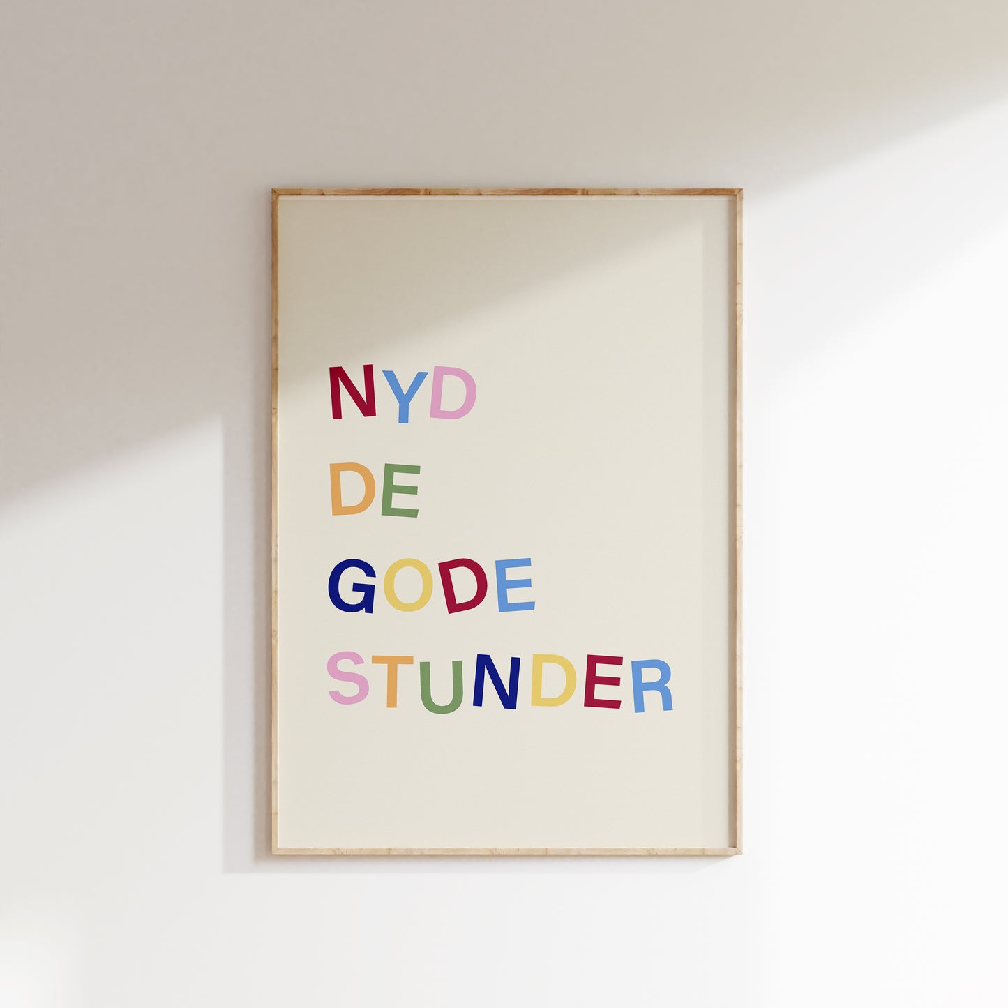 Nyd de gode stunder | Plakat med tekst