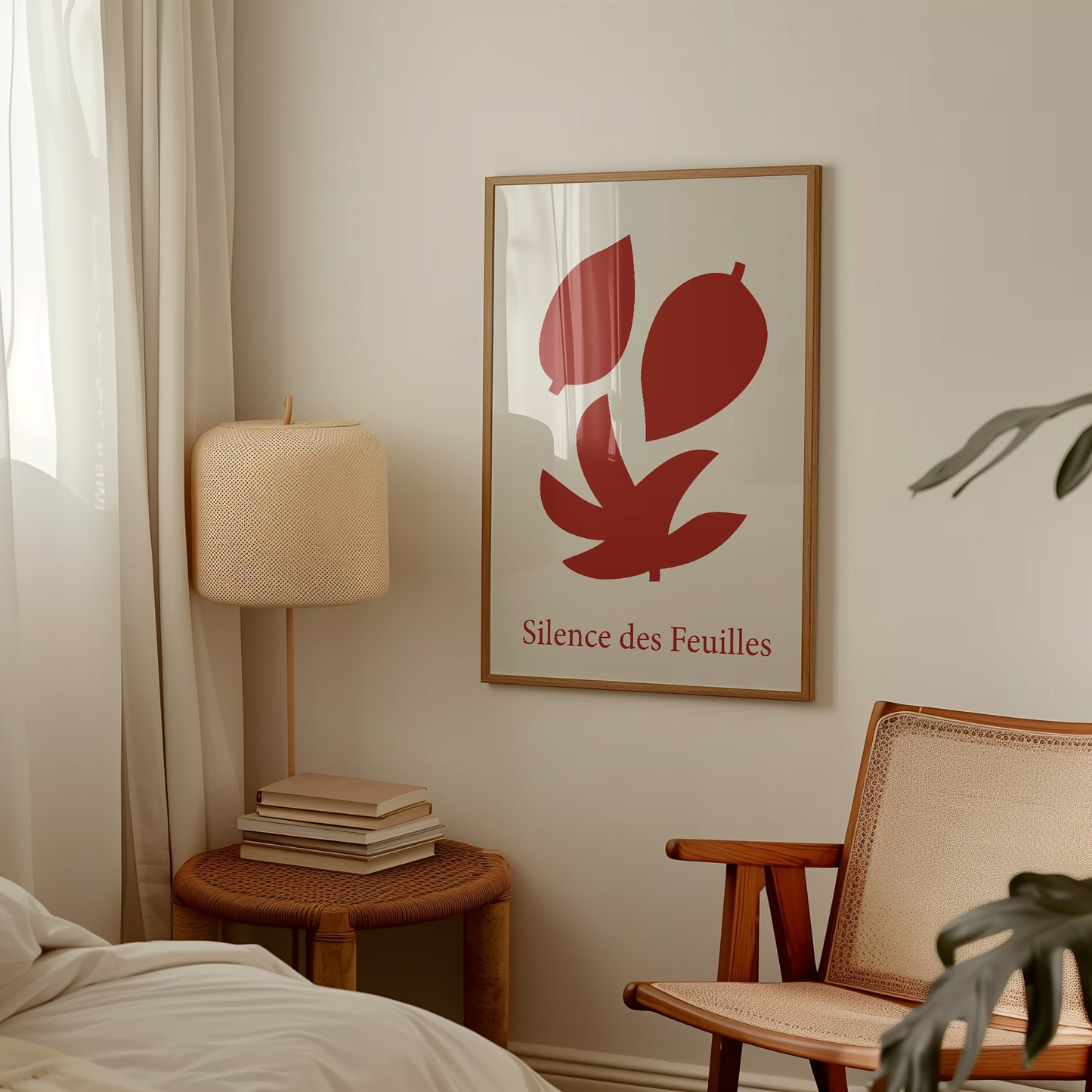 Silence des Feuilles | Plakat med røde figurer