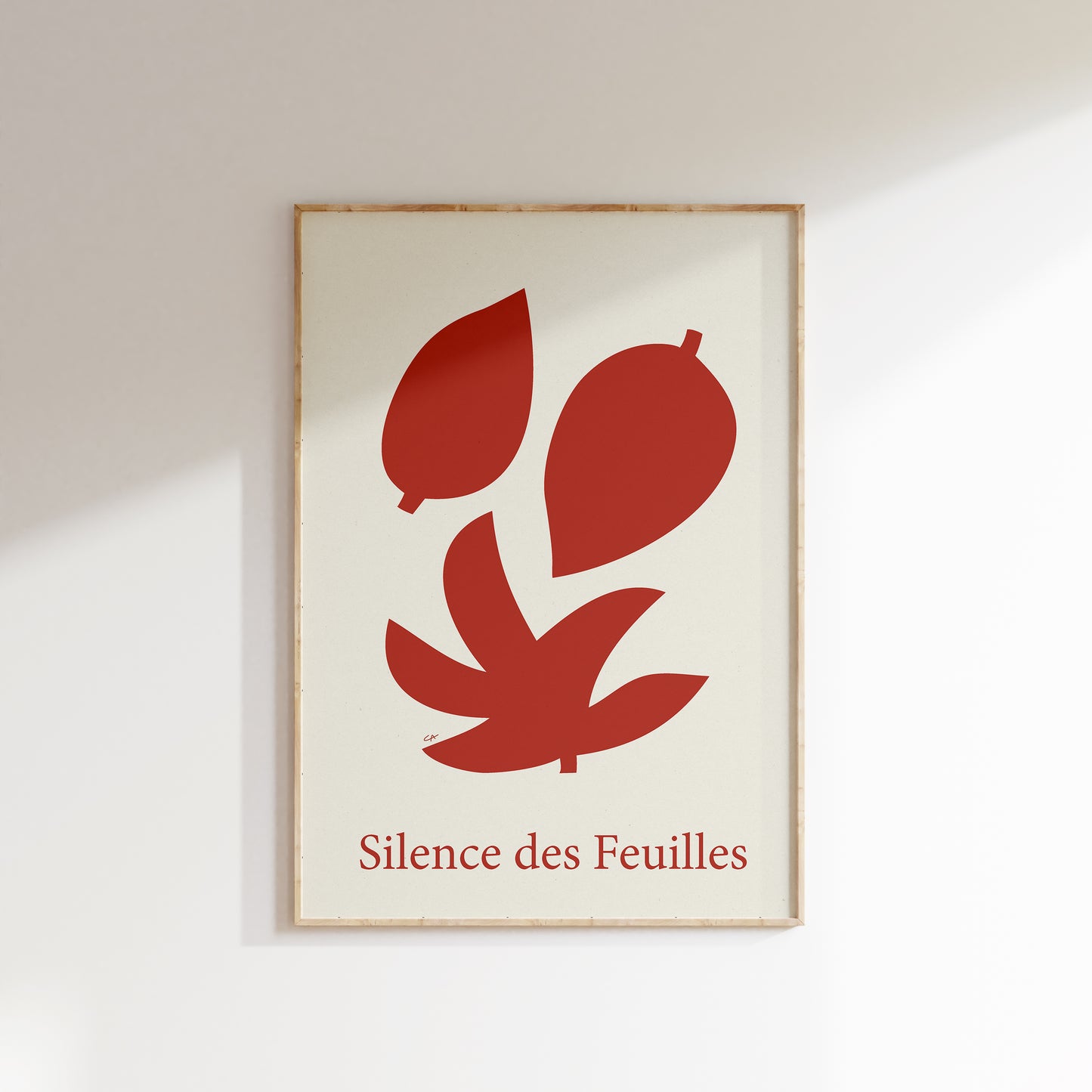 Silence des Feuilles | Plakat med røde figurer