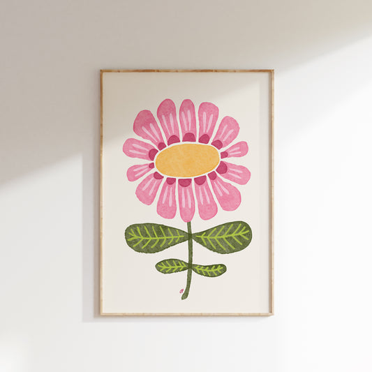 Petal Poetry | Plakat med en stor blomst