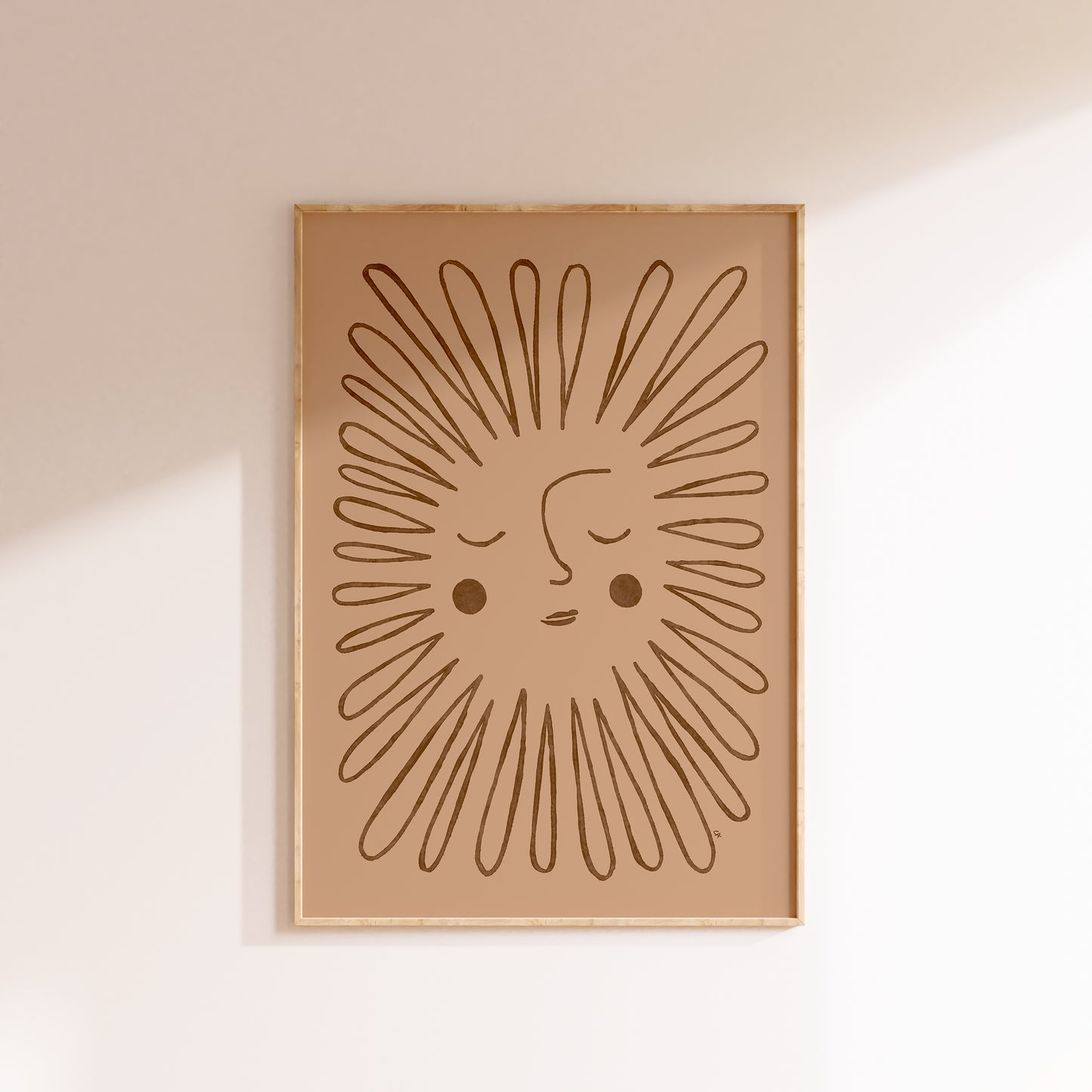 Visage du Soleil | Plakat med solens ansigt | Flere farver