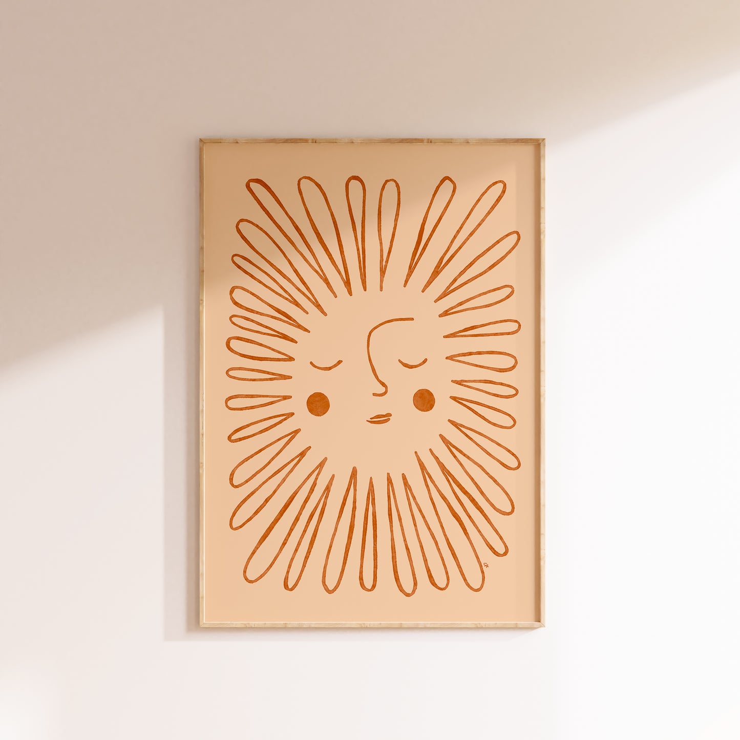 Visage du Soleil | Plakat med solens ansigt | Flere farver