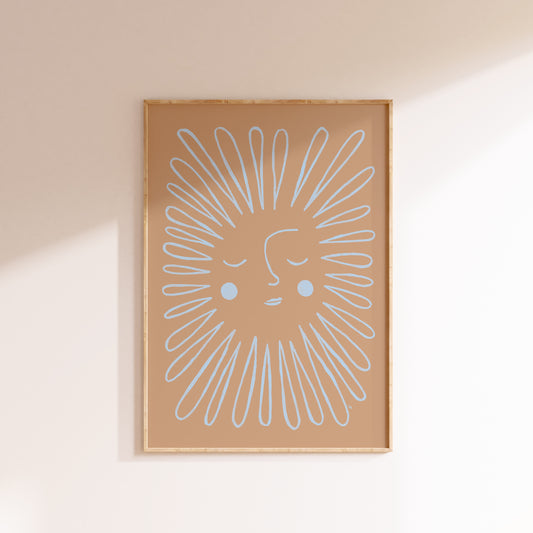 Visage du Soleil | Plakat med solens ansigt | Flere farver